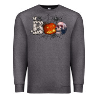 Charcoal Heather boo Premium Sweatshirt - CowhideDigitalArt