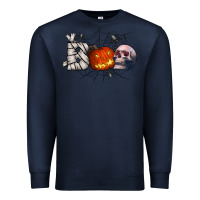 Navy boo Premium Sweatshirt - CowhideDigitalArt