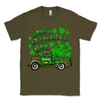 Army Green happy st. patricks day shamrock farm truck Classic Tee - RanaPortraitStore