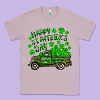 Happy St. Patricks Day Shamrock Farm Truck Classic Tee Designed By Ranaportraitstore