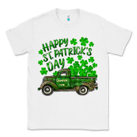White happy st. patricks day shamrock farm truck Classic Tee - RanaPortraitStore