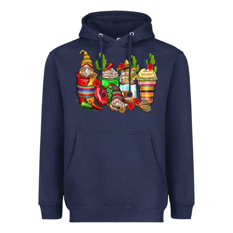 Mexican Gnomes Coffee Cups Heavyweight Hoodie by Zillion Design Studio | Teevron