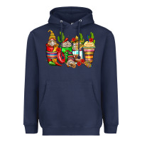 Navy mexican gnomes coffee cups Heavyweight Hoodie - Zillion Design Studio