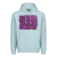 Blue Mist lilac leopard with red glitter Premium Hoodie - Artiststas