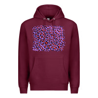 Burgundy lilac leopard with red glitter Premium Hoodie - Artiststas