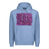Colony Blue lilac leopard with red glitter Premium Hoodie - Artiststas