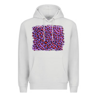 Dove Grey lilac leopard with red glitter Premium Hoodie - Artiststas