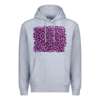 Heather Grey lilac leopard with red glitter Premium Hoodie - Artiststas