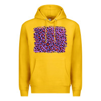 Lemon lilac leopard with red glitter Premium Hoodie - Artiststas