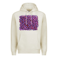 Oatmeal Heather lilac leopard with red glitter Premium Hoodie - Artiststas