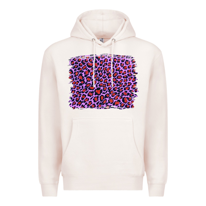 Lilac Leopard With Red Glitter Premium Hoodie by Artiststas | Teevron