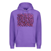 Purple lilac leopard with red glitter Premium Hoodie - Artiststas