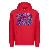 Red lilac leopard with red glitter Premium Hoodie - Artiststas