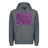 Rock lilac leopard with red glitter Premium Hoodie - Artiststas