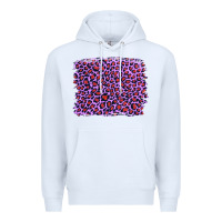 White lilac leopard with red glitter Premium Hoodie - Artiststas