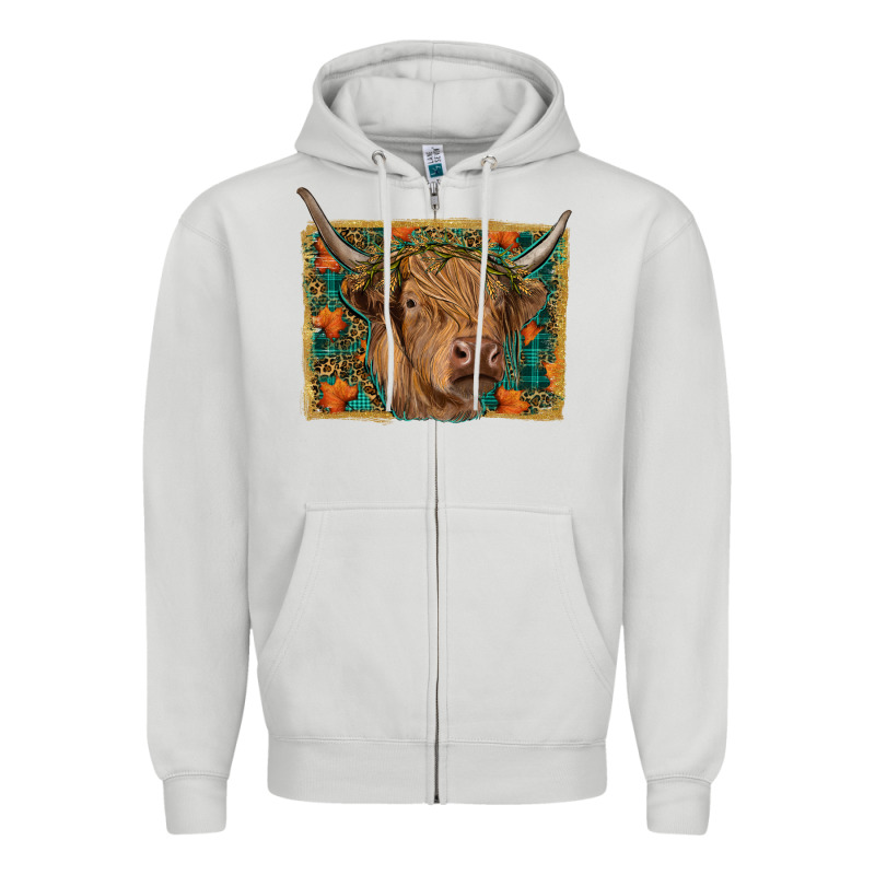 Fall Cow Zipper Hoodie by RanaPortraitStore | Teevron