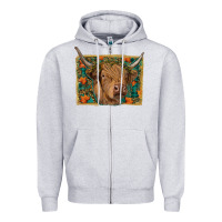 Heather Grey Fall Cow Zipper Hoodie - RanaPortraitStore