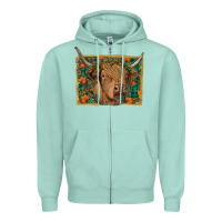 Seafoam Fall Cow Zipper Hoodie - RanaPortraitStore