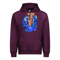 Mauve Wine colon cancer heels Urban Hoodie - NancyCooperArtShop
