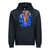 Navy colon cancer heels Urban Hoodie - NancyCooperArtShop