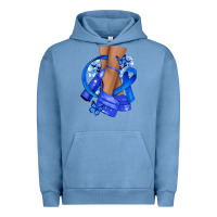 Pigment Pebble Blue colon cancer heels Urban Hoodie - NancyCooperArtShop