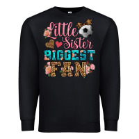 Black little sister biggest fan soccer Premium Sweatshirt - HRA Design Shop
