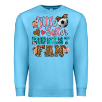 Ocean Blue little sister biggest fan soccer Premium Sweatshirt - HRA Design Shop