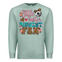 Seafoam little sister biggest fan soccer Premium Sweatshirt - HRA Design Shop
