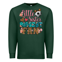 Sports Green little sister biggest fan soccer Premium Sweatshirt - HRA Design Shop