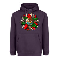 Plum mexican flag sunflower Heavyweight Hoodie - Zillion Design Studio