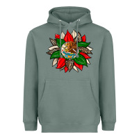 Sage mexican flag sunflower Heavyweight Hoodie - Zillion Design Studio