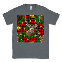 Charcoal Heather christmas deer and bell seamless pattern Classic Tee - BundleAndBundleShop