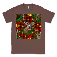 Chestnut christmas deer and bell seamless pattern Classic Tee - BundleAndBundleShop