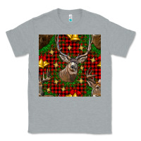 Heather Grey christmas deer and bell seamless pattern Classic Tee - BundleAndBundleShop