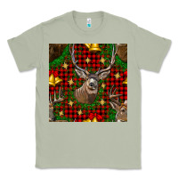Matcha christmas deer and bell seamless pattern Classic Tee - BundleAndBundleShop