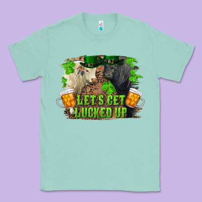 Lets Get Lucked Up Charolais And Black Angus Bull Classic Tee Designed By Ranaportraitstore