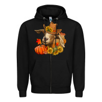 Black Fall Goat Zipper Hoodie - RanaPortraitStore