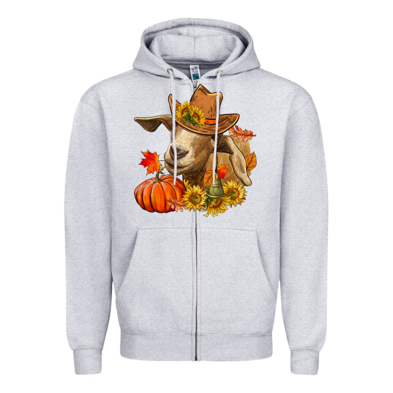 Fall Goat Zipper Hoodie by RanaPortraitStore | Teevron