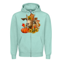 Seafoam Fall Goat Zipper Hoodie - RanaPortraitStore
