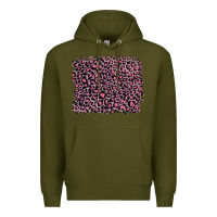 Army Green pink leopard with pink glitter Premium Hoodie - Artiststas