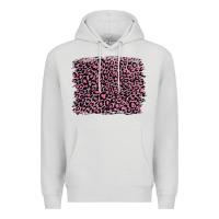 Dove Grey pink leopard with pink glitter Premium Hoodie - Artiststas