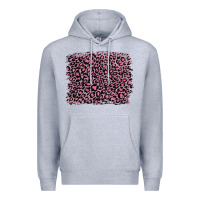 Heather Grey pink leopard with pink glitter Premium Hoodie - Artiststas