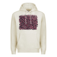 Oatmeal Heather pink leopard with pink glitter Premium Hoodie - Artiststas