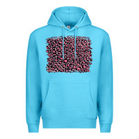 Ocean Blue pink leopard with pink glitter Premium Hoodie - Artiststas