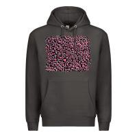 Smoke pink leopard with pink glitter Premium Hoodie - Artiststas