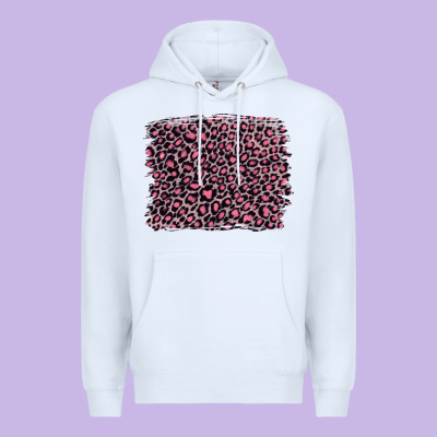 Pink Leopard With Pink Glitter Premium Hoodie Designed By Artiststas