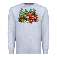 Heather Grey merry christmas truck afro gnomies Premium Sweatshirt - FaDigitalArtStudio