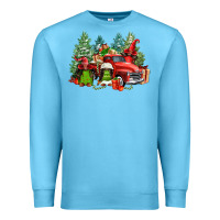 Ocean Blue merry christmas truck afro gnomies Premium Sweatshirt - FaDigitalArtStudio