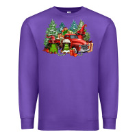 Purple merry christmas truck afro gnomies Premium Sweatshirt - FaDigitalArtStudio