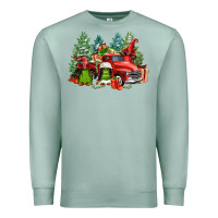 Seafoam merry christmas truck afro gnomies Premium Sweatshirt - FaDigitalArtStudio